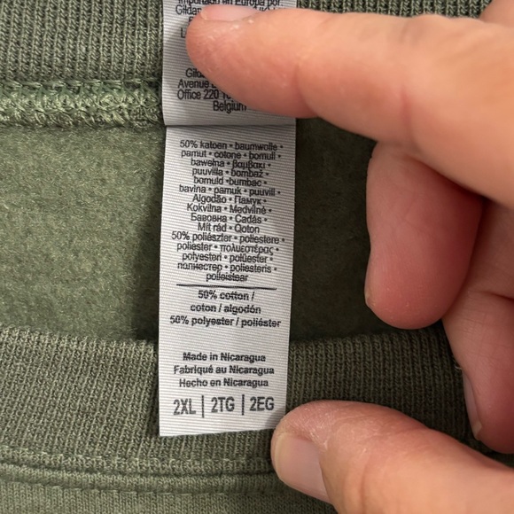 Gildan Green Meowy Christmas Cat Print Sweatshirt Pullover 2XL Cozy Holiday - Picture 5 of 7